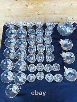 Ancien grand Service Cristal BaccaratVal St Lambert 57 pieces/Old Crystal