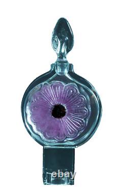 Ancien grand flacon parfum en pâte de verre Cristal signé Daum France Coppelia