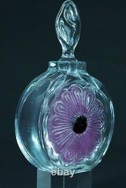 Ancien grand flacon parfum en pâte de verre Cristal signé Daum France Coppelia