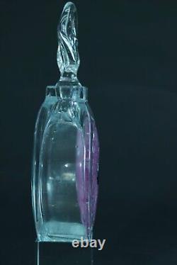 Ancien grand flacon parfum en pâte de verre Cristal signé Daum France Coppelia