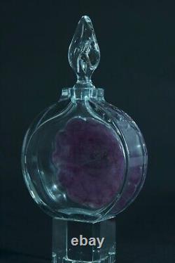 Ancien grand flacon parfum en pâte de verre Cristal signé Daum France Coppelia