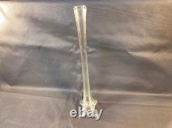 Ancien grand vase à fleur soliflore en verre vintage années 1950