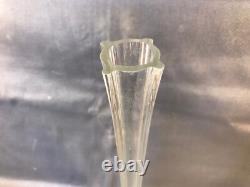 Ancien grand vase à fleur soliflore en verre vintage années 1950