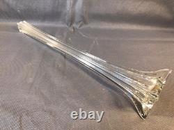 Ancien grand vase à fleur soliflore en verre vintage années 1950