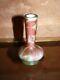 Ancien petit vase ARSALL pate de verre camé acide décor Marronnier signé BW 1920
