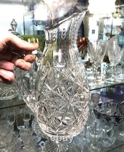 Ancien pichet / broc / verseuse en cristal BACCARAT modèle LAGNY 26,5 cm Carafe