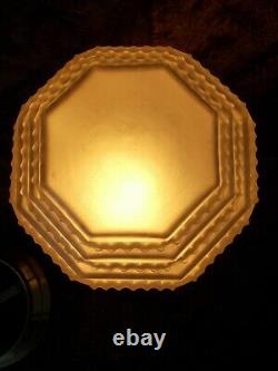 Ancien plafonnier lampe art deco 1930 P. D'AVESN globe en verre vintage design