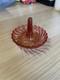 Ancien porte-bagues Baccarat en cristal rose sign&eacute; France Vintage Ring Holder