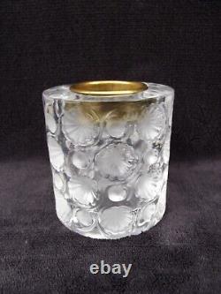 Ancien porte bougie ou porte briquet LALIQUE France modéle TOKYO cristal signé