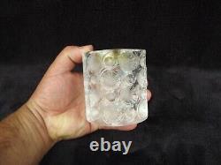 Ancien porte bougie ou porte briquet LALIQUE France modéle TOKYO cristal signé