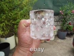Ancien porte bougie ou porte briquet LALIQUE France modéle TOKYO cristal signé