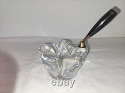 Ancien porte stylo en cristal vide poche signé Daum