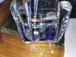 Ancien porte stylo en cristal vide poche signé Daum