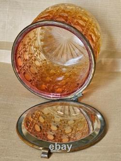 Ancien poudrier BACCARAT en cristal Art déco du début XX