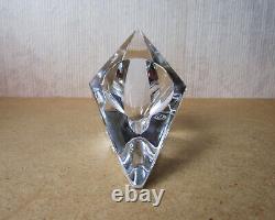 Ancien rare cendrier ou vide-poches moderniste en cristal de Baccarat vers 1990