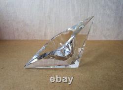 Ancien rare cendrier ou vide-poches moderniste en cristal de Baccarat vers 1990