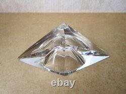 Ancien rare cendrier ou vide-poches moderniste en cristal de Baccarat vers 1990