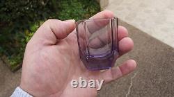 Ancien service à liqueur cristal de Bohême couleur amethyste violine art déco