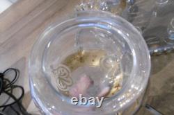 Ancien service à liqueurs en cristal de Baccarat émaillé doré