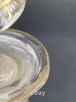 Ancien service de nuit Art Nouveau en verre & cristal émaillé