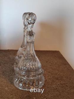 Ancien service huilier vinaigrier signé BACCARAT, modèle BAMBOU, fin XIXe