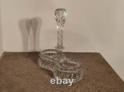 Ancien service huilier vinaigrier signé BACCARAT, modèle BAMBOU, fin XIXe