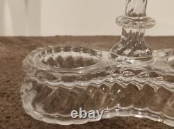 Ancien service huilier vinaigrier signé BACCARAT, modèle BAMBOU, fin XIXe