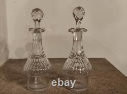 Ancien service huilier vinaigrier signé BACCARAT, modèle BAMBOU, fin XIXe