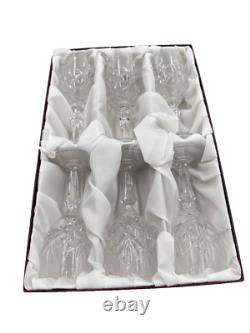 Ancien service verre x 6 Cristal taillé Lorraine/art de la table SIGNÉ coffret