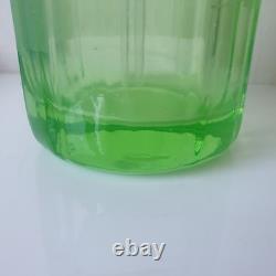 Ancien siphon eaux gazeuses garot ouraline verre vert art deco nouveau