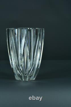 Ancien vase Moderniste étoile en Cristal de Saint Louis 1950 vintage déco