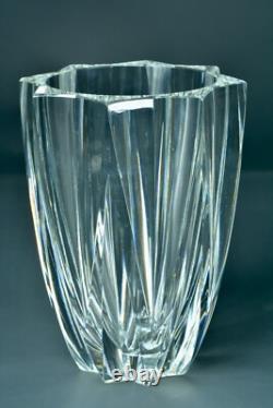 Ancien vase Moderniste étoile en Cristal de Saint Louis 1950 vintage déco