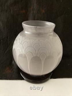 Ancien vase boule le verre français Charder Schneider art déco 1920