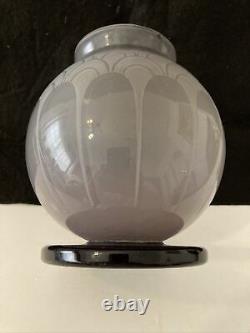 Ancien vase boule le verre français Charder Schneider art déco 1920