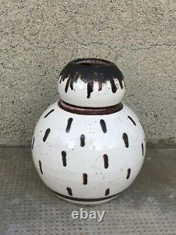 Ancien vase coloquinte design RENE HERBST pottery ceramique