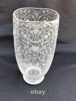 Ancien vase cristal BACCARAT modele MICHEL ANGE gravé