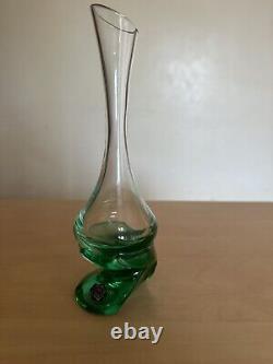 Ancien vase cristal st louis bicolore soliflore vintage annees 70 / 80