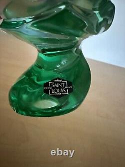 Ancien vase cristal st louis bicolore soliflore vintage annees 70 / 80