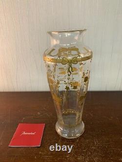 Ancien vase décor Or en cristal de Baccarat