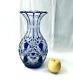 Ancien vase en cristal taillé overlay doublé bleu BACCARAT modèle LAGNY 30 cm