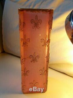 Ancien vase en verre Daum Nancy 1890/1910 fleur de lys antique glass art nouveau