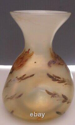 Ancien vase miniature verre irisé décor pavot Loetz Arcadia Vers 1890/1900