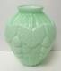 Ancien vase opaline verte boule art deco 1930 vigne raisin no pierre d avesn