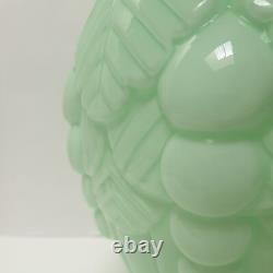 Ancien vase opaline verte boule art deco 1930 vigne raisin no pierre d avesn