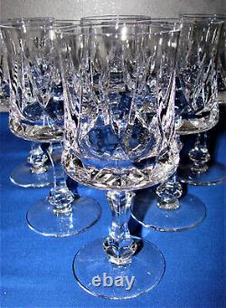 Ancien verre à eau cristal signé Bayel x6 Cristallerie Royale de Champagne