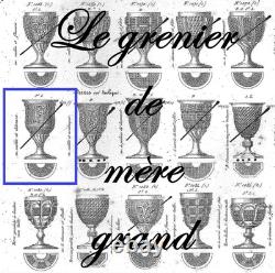 Ancien verre à pied CHARLES X cristal 15 cm (Le Creusot Baccarat Saint Louis)