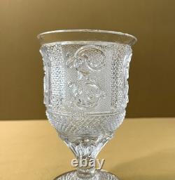 Ancien verre à pied CHARLES X cristal 15 cm (Le Creusot Baccarat Saint Louis)