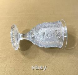 Ancien verre à pied CHARLES X cristal 15 cm (Le Creusot Baccarat Saint Louis)