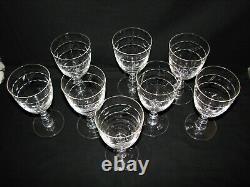 Ancien verre art deco x 8 en cristal N°73- Eau Vin Alcool Antique French glass