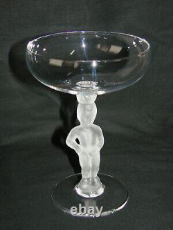 Ancien verre cristal Bayel x 6 Manneken Pis Coupes Royales de Champagne